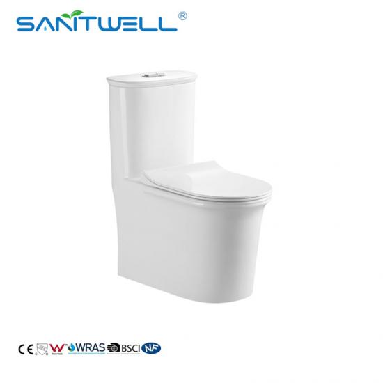 single piece toilet