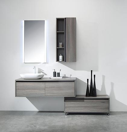Bathroom wash basin and cabinet