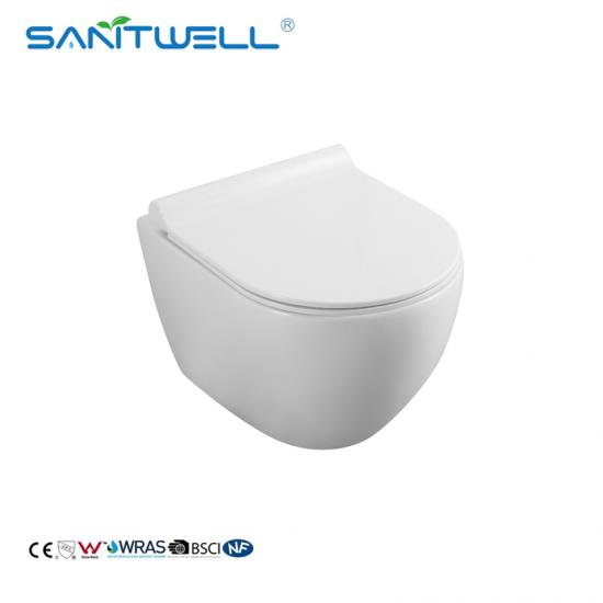 Glossy White Wall Hang Toilet