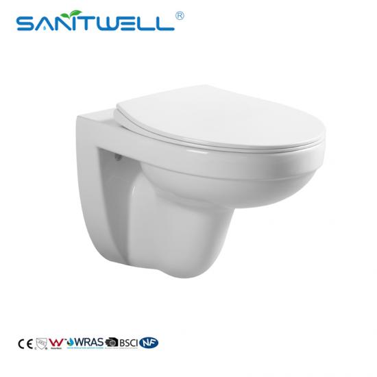 Glossy White Wall Hang Toilet