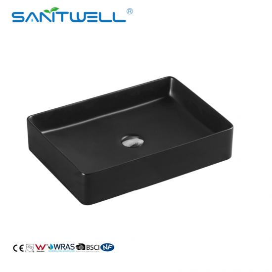 matt black ceramic basin