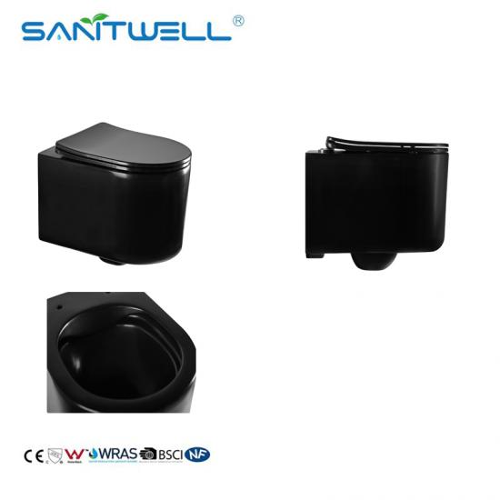 ceramic rimless wall hung toilet