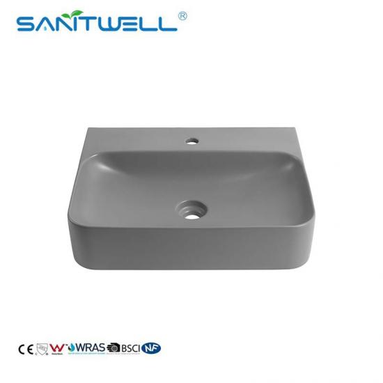 matte gray wash basin