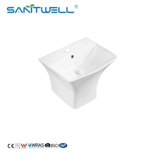 semi-hanging wash basin