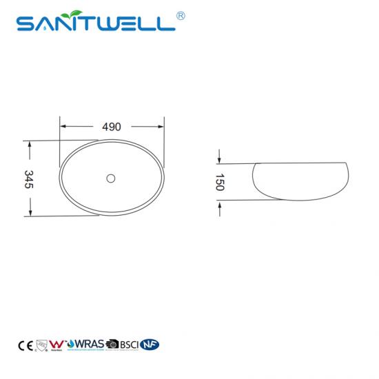 Art basin, egg shape