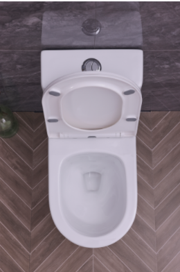 One piece toilet