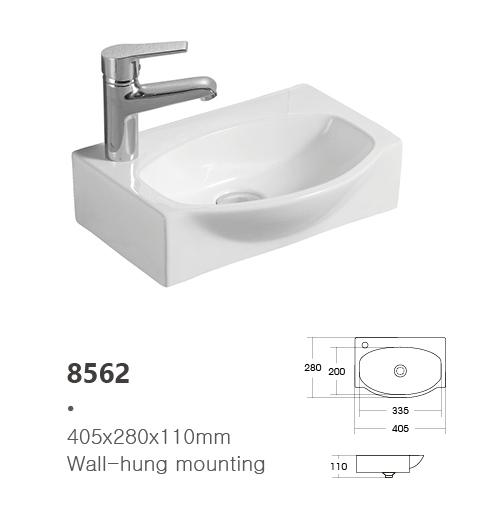 wall hung wash basin