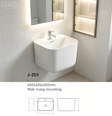 Wall hung wash basin
