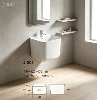 Wall hung wash basin